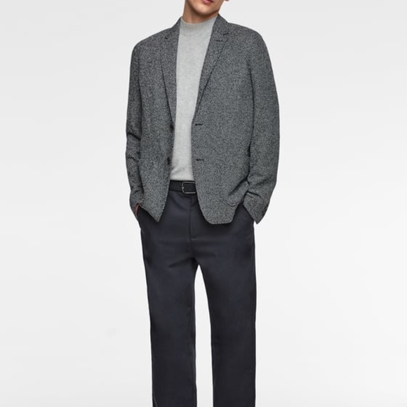 Zara Other - NWT Zara Man Textured Light Weave Jacket Gray 36/S